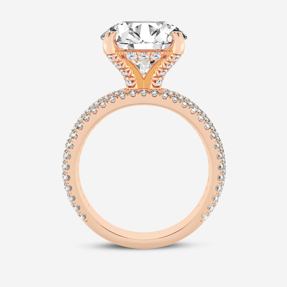 Round Cut Lab Grown Diamond Engagement Ring