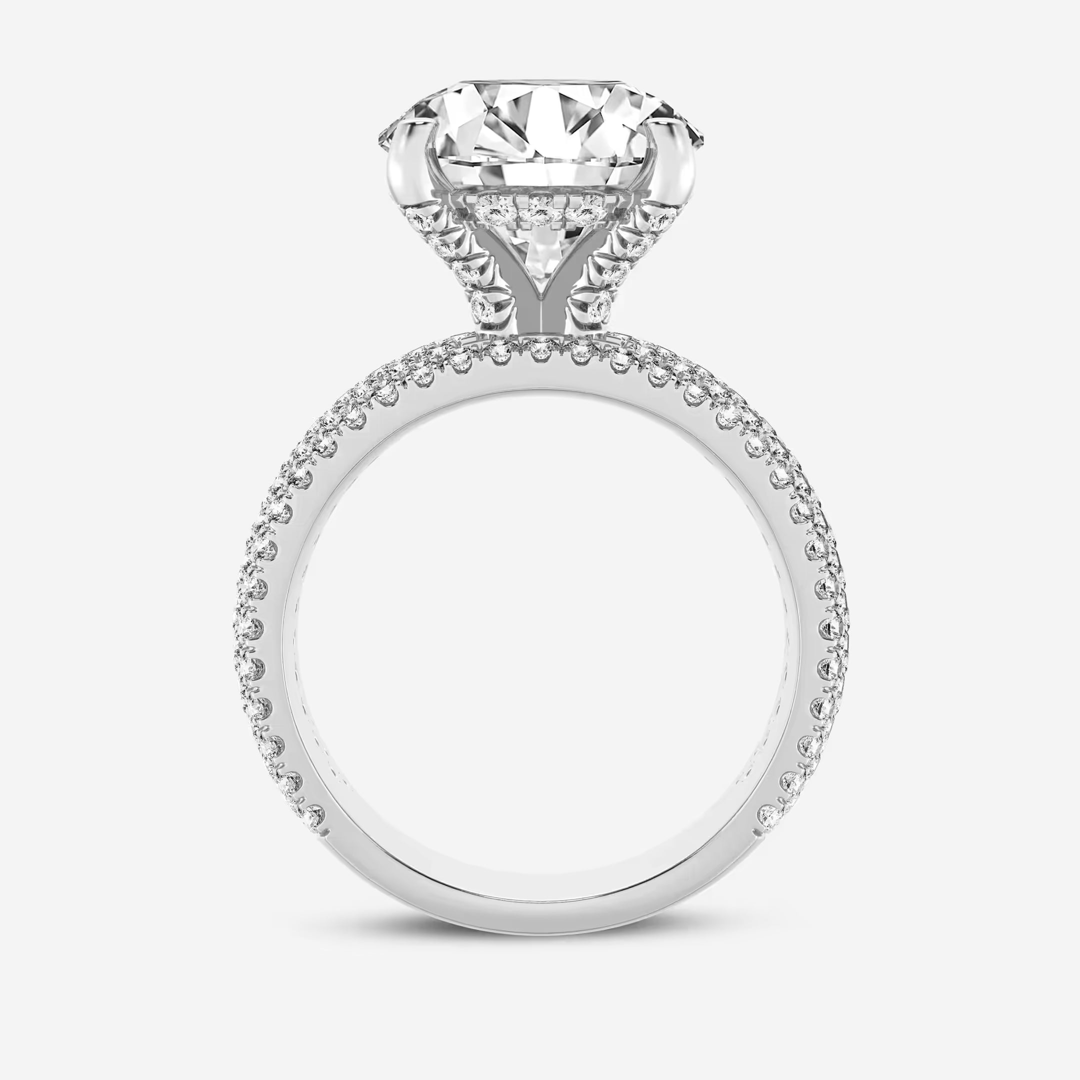 Round Cut Lab Grown Diamond Engagement Ring