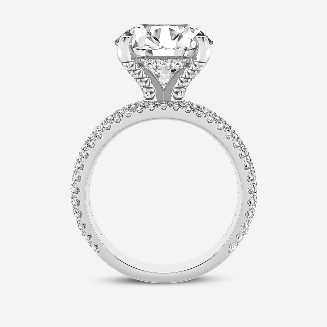 Round Cut Lab Grown Diamond Engagement Ring