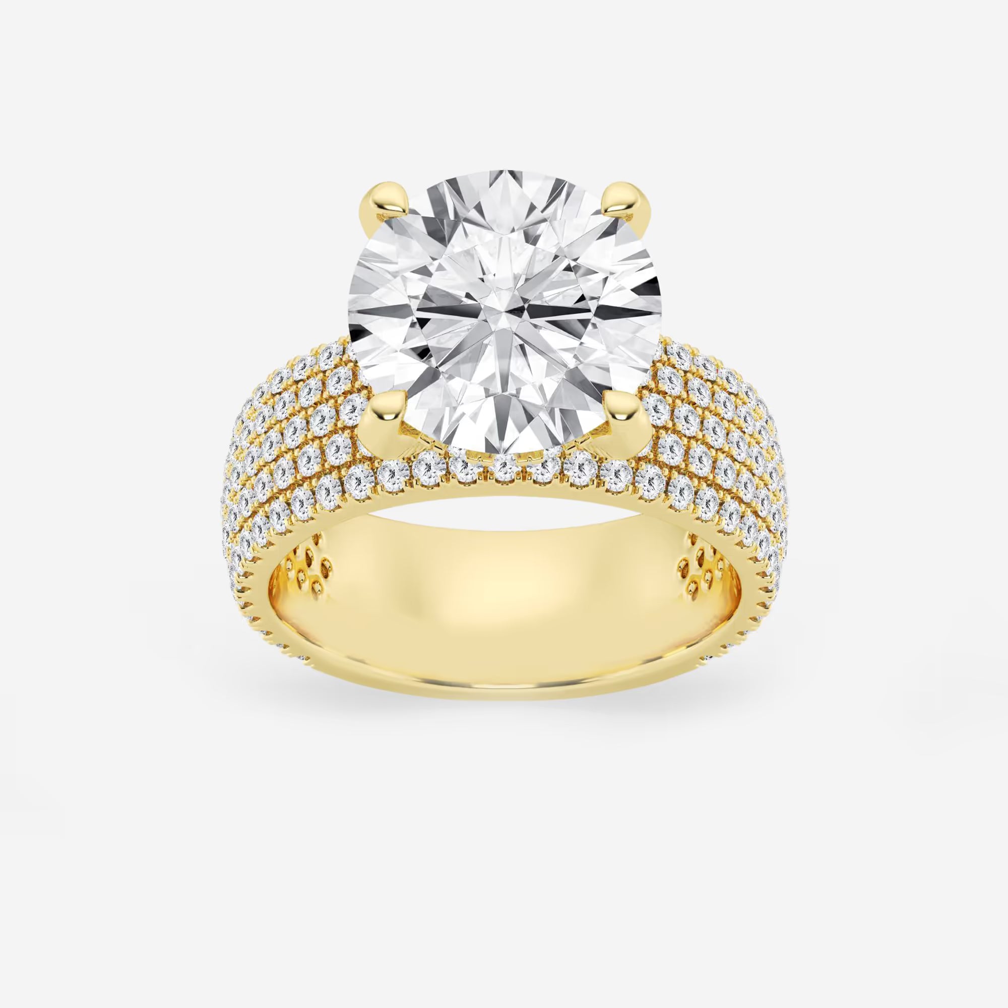 Round Cut Lab Grown Diamond Engagement Ring
