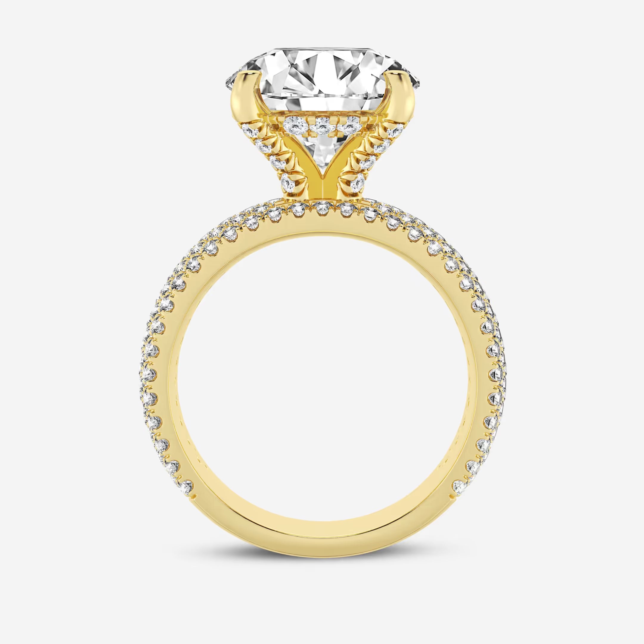 Round Cut Lab Grown Diamond Engagement Ring